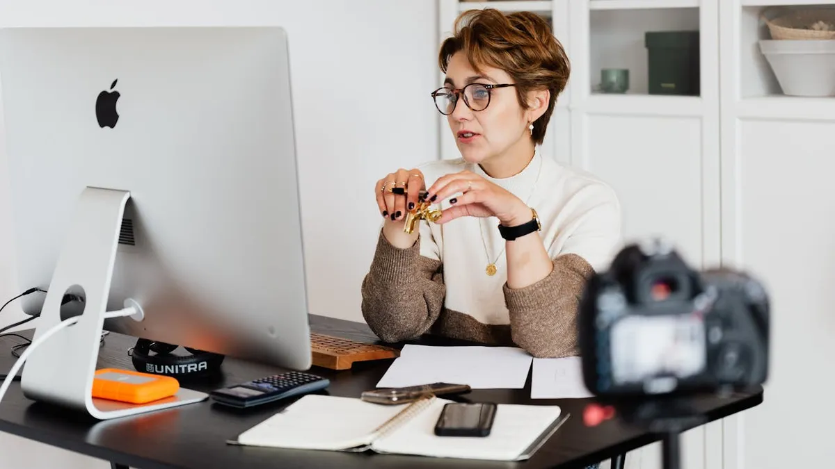 Moving company owner on phone with customer