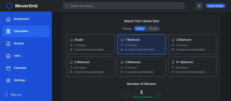 MoverGrid Dashboard